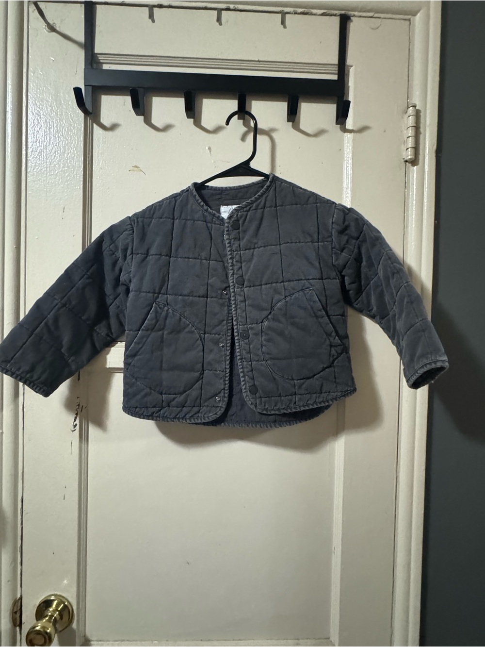 Zara Kids Dark Gray Quilted Puffer Jacket
